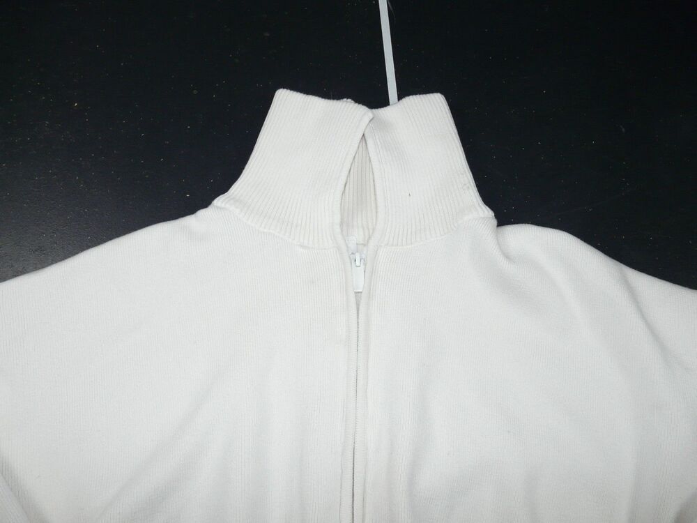 ALO Scholar Knit Cropped Full Zip Jacket Ivory Women's Small Foldable Collar - Picture 3 of 16